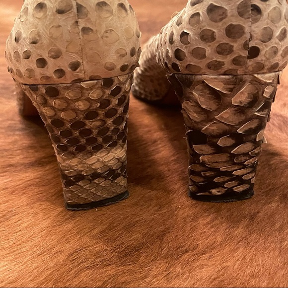 Vintage real snakeskin heels - Picture 3 of 5